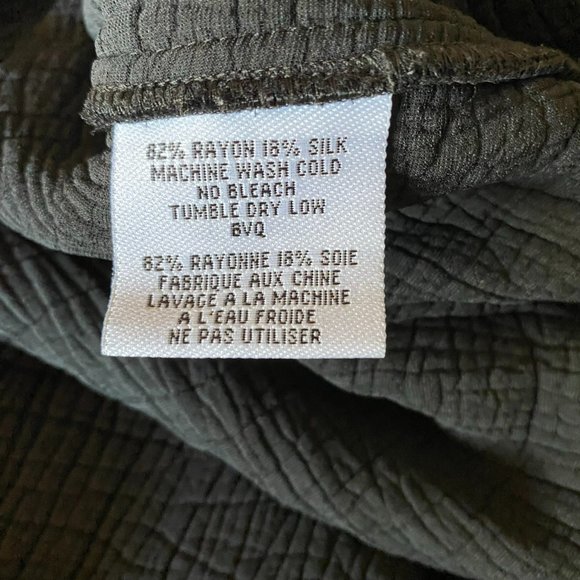 Eileen Fisher Textured Silk Sponge Open Front Jacket, Black/Charcoal - Picture 3 of 3